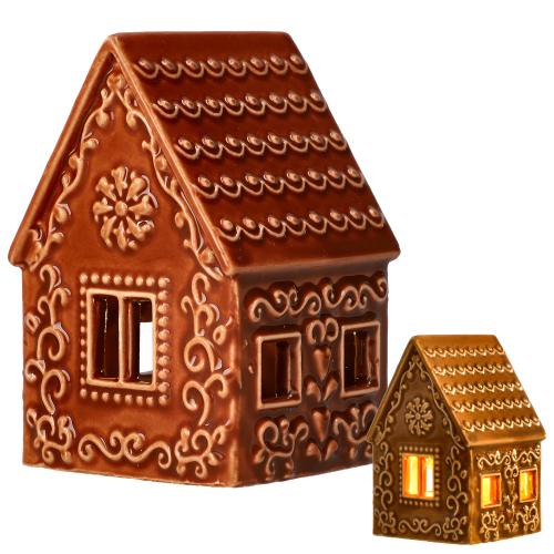 Domek porcelánový s led světlem 8,5cm - GN237