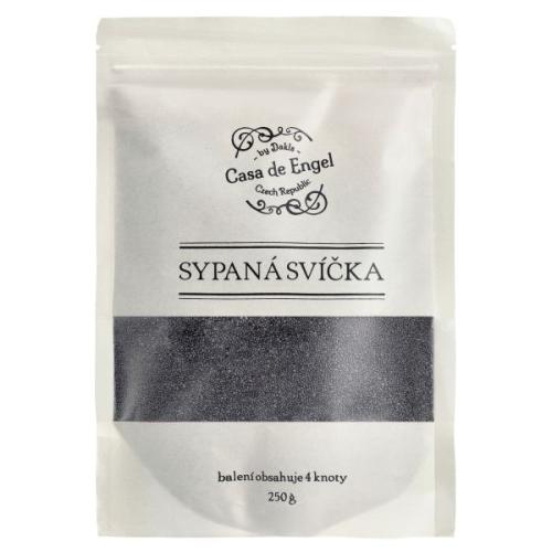 Sypaná svíčka 250g čtyři knoty  - černá