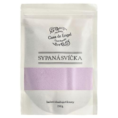 Sypaná svíčka 250g čtyři knoty  - fialová