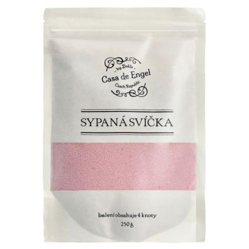 Sypaná svíčka 250g čtyři knoty  - růžová