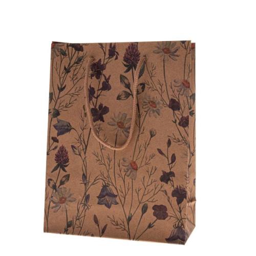Taška papírová 31,5x23,5 luční kvítí - 24012
