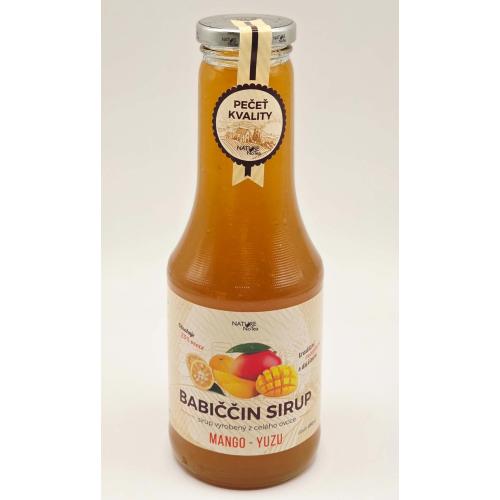 Babiččin ovocný sirup 500ml - Mango - Yuzu