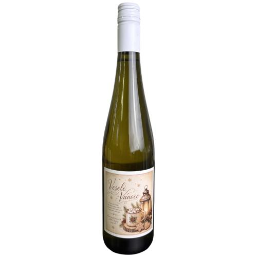 Víno etiketa 750ml - Veselé Vánoce hrnek