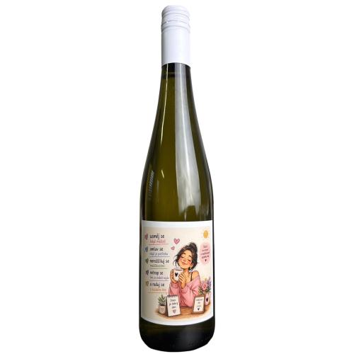 Víno etiketa 750ml - Usměj se