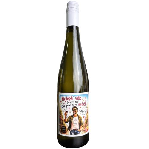 Víno etiketa 750ml - Nejlepší Věk muž