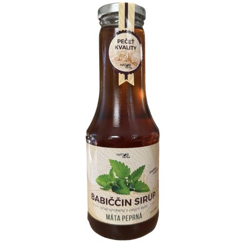 Babiččin ovocný sirup 500ml - Máta peprná