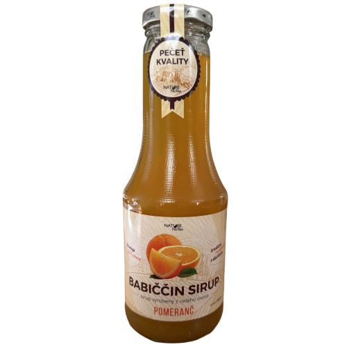 Babiččin ovocný sirup 500ml - Pomeranč