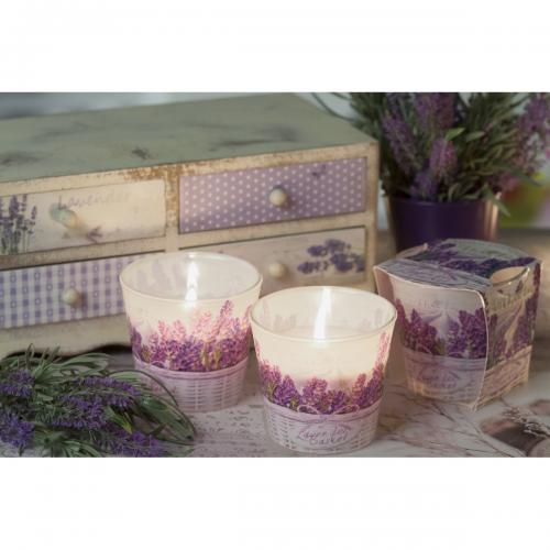 Svíčka v konickém skle 115g - Lavender Basket