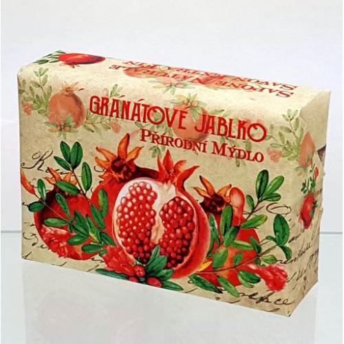 Přírodní mýdlo 200g s vůní balené - GRANÁTOVÉ JABLKO