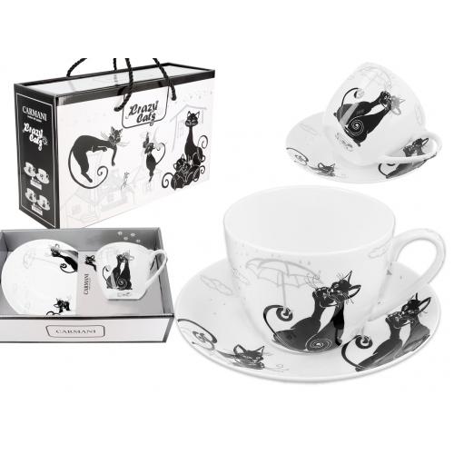 Kočka Porcelánový šálek s podšálkem v boxu 475ml Cats - 3503